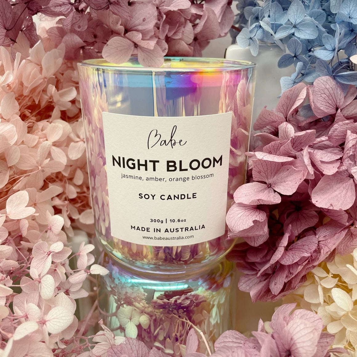 GLOW! Holographic NIGHT BLOOM Iridescent Soy Candle